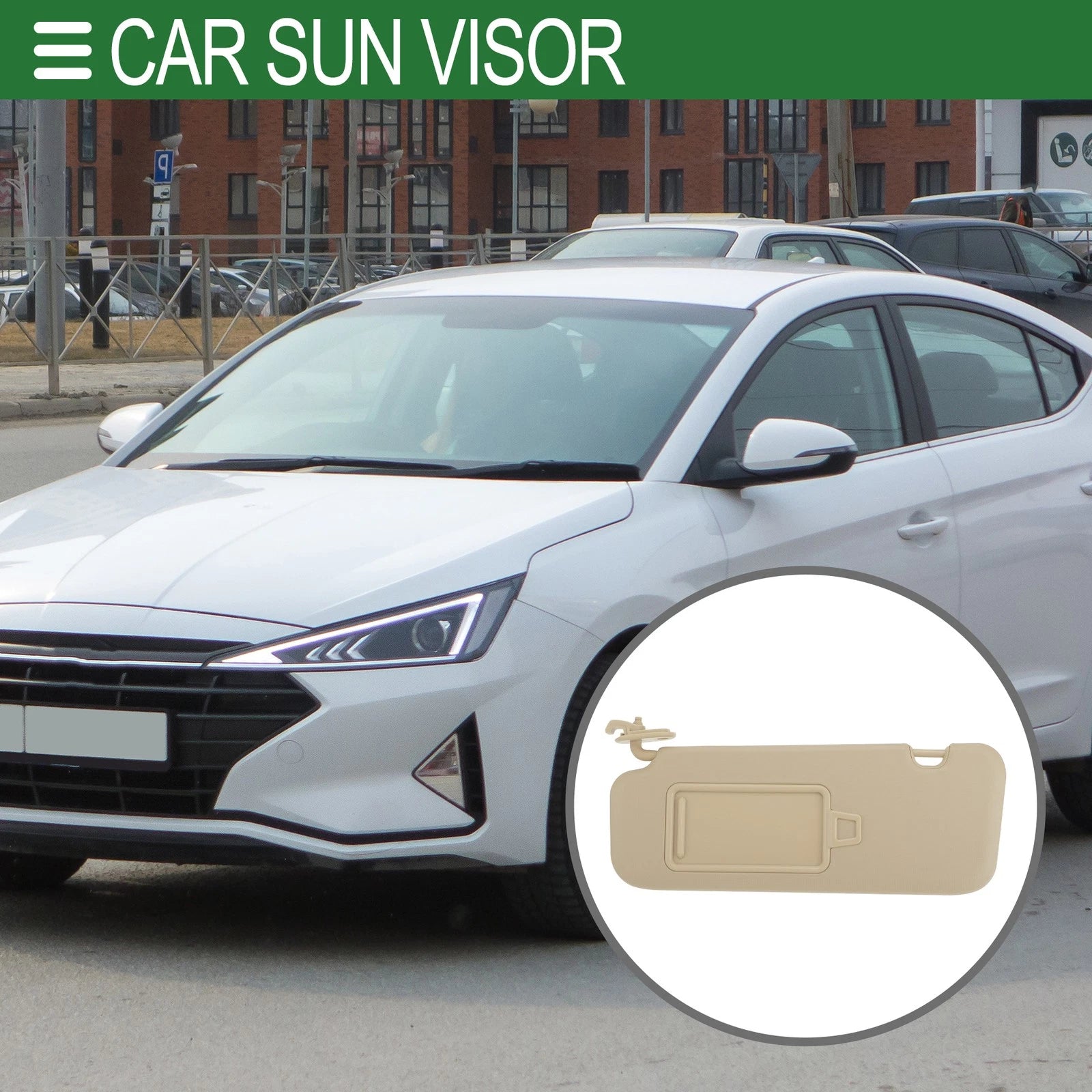 Sun Visor No.85210F0100TTX for Hyundai Elantra AD (2016–2019) Left Driver Side