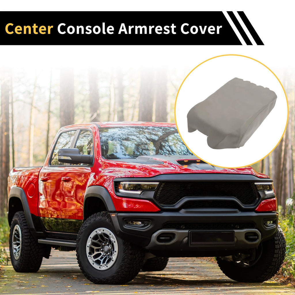 Console Lid Armrest Cover for Toyota Tundra (2007–2021) Microfiber Leather Grey