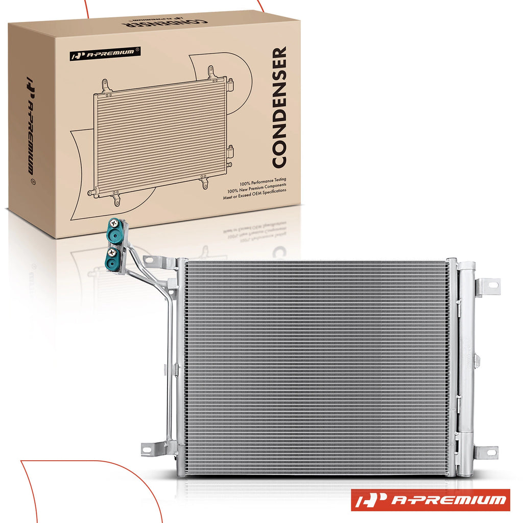 A/C Condenser with Bracket & Receiver Drier for Jeep Wrangler Gladiator (2018–2023)