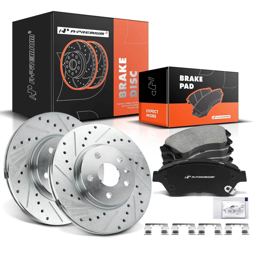 Drilled and Slotted Brake Rotors & Pads for Chevrolet Cruze Sonic (2011–2019)