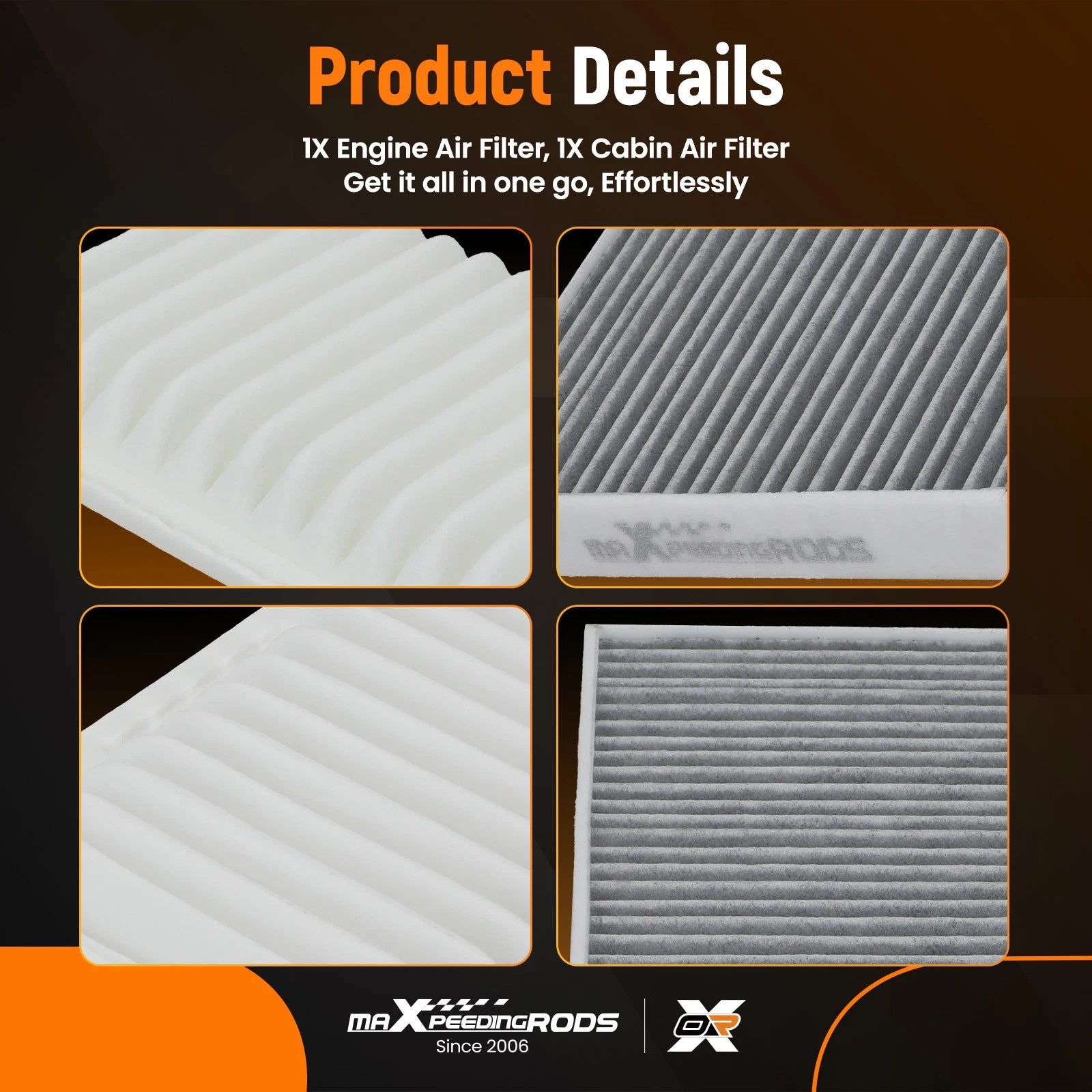 Engine and Cabin Air Filter for Pontiac Vibe (2009-2010)