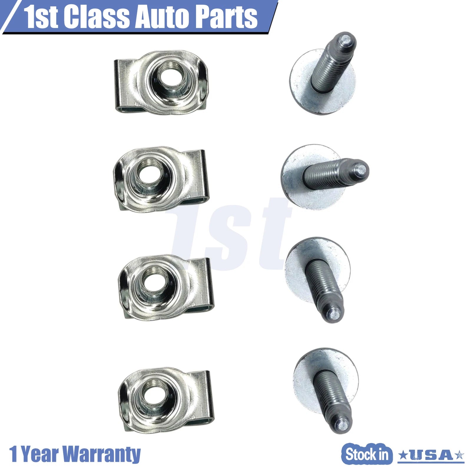 Set of 2 Front Bumper Outer Bracket U-nuts for Ford F250 F350 F450 F550 (2011–2016)