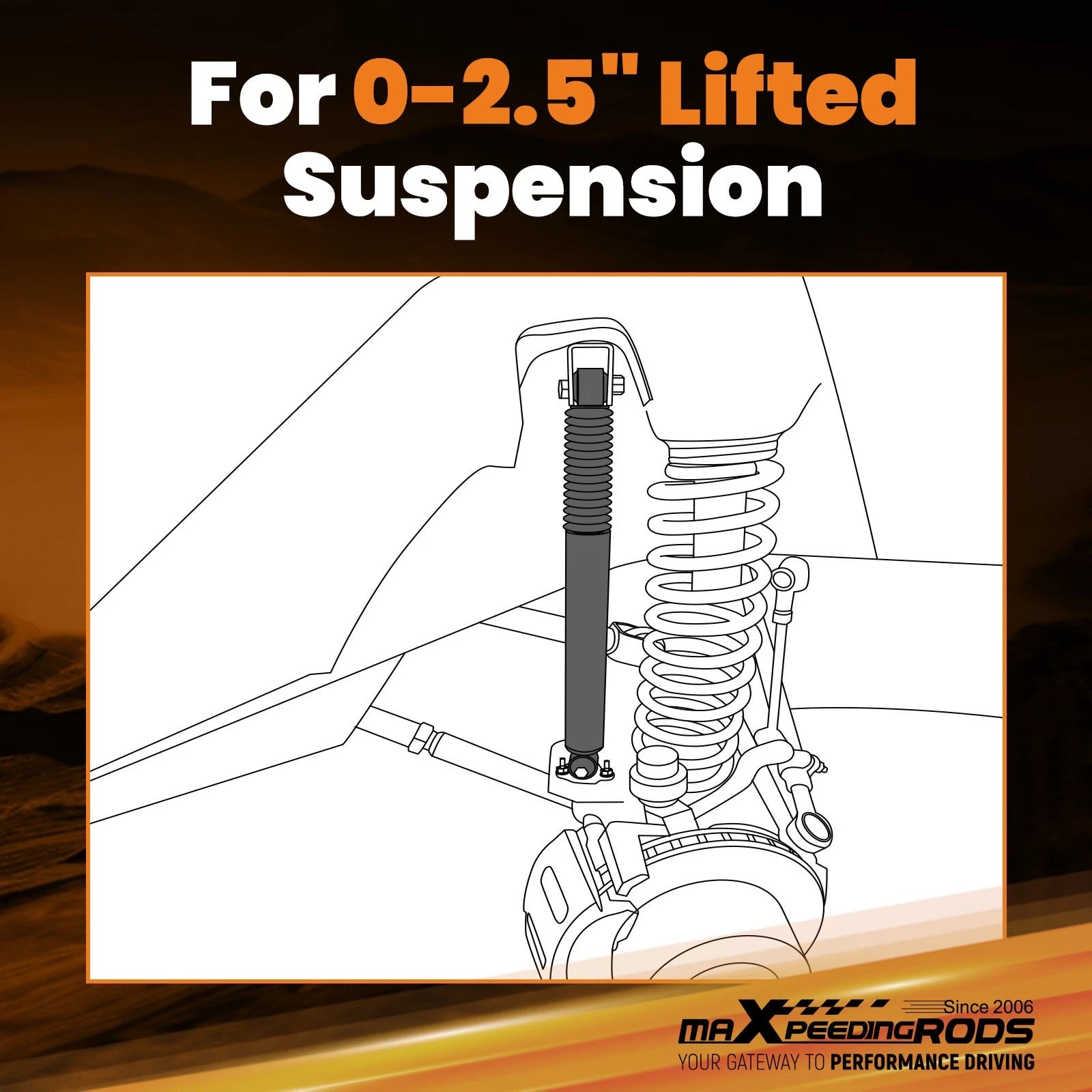 Front Lift Shock Pair for Dodge RAM 2500/3500 4WD (2003-2024)