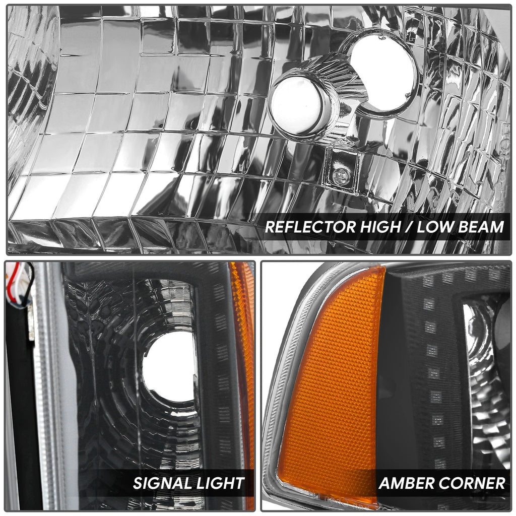RGB LED Light Bar Headlight Assembly for Dodge Ram 1500-3500 (1994–2002)