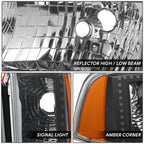 RGB LED Light Bar Headlight Assembly for Dodge Ram 1500-3500 (1994–2002)
