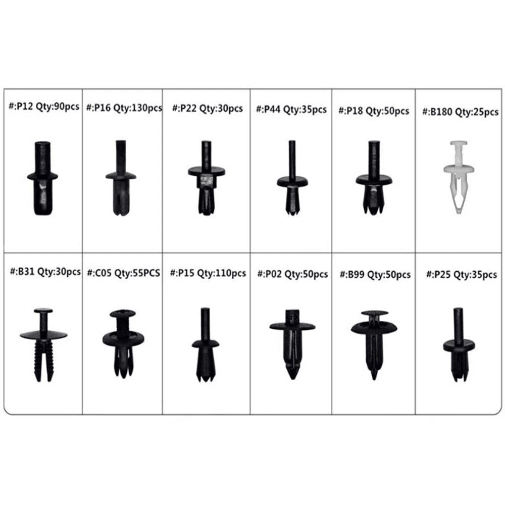 Set of 690 Car Push Pin Clips for Automotive Trim Panel Body
