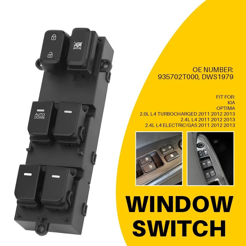 Power Window Switch for Kia Optima (2011–2013) EXV Front Driver Side