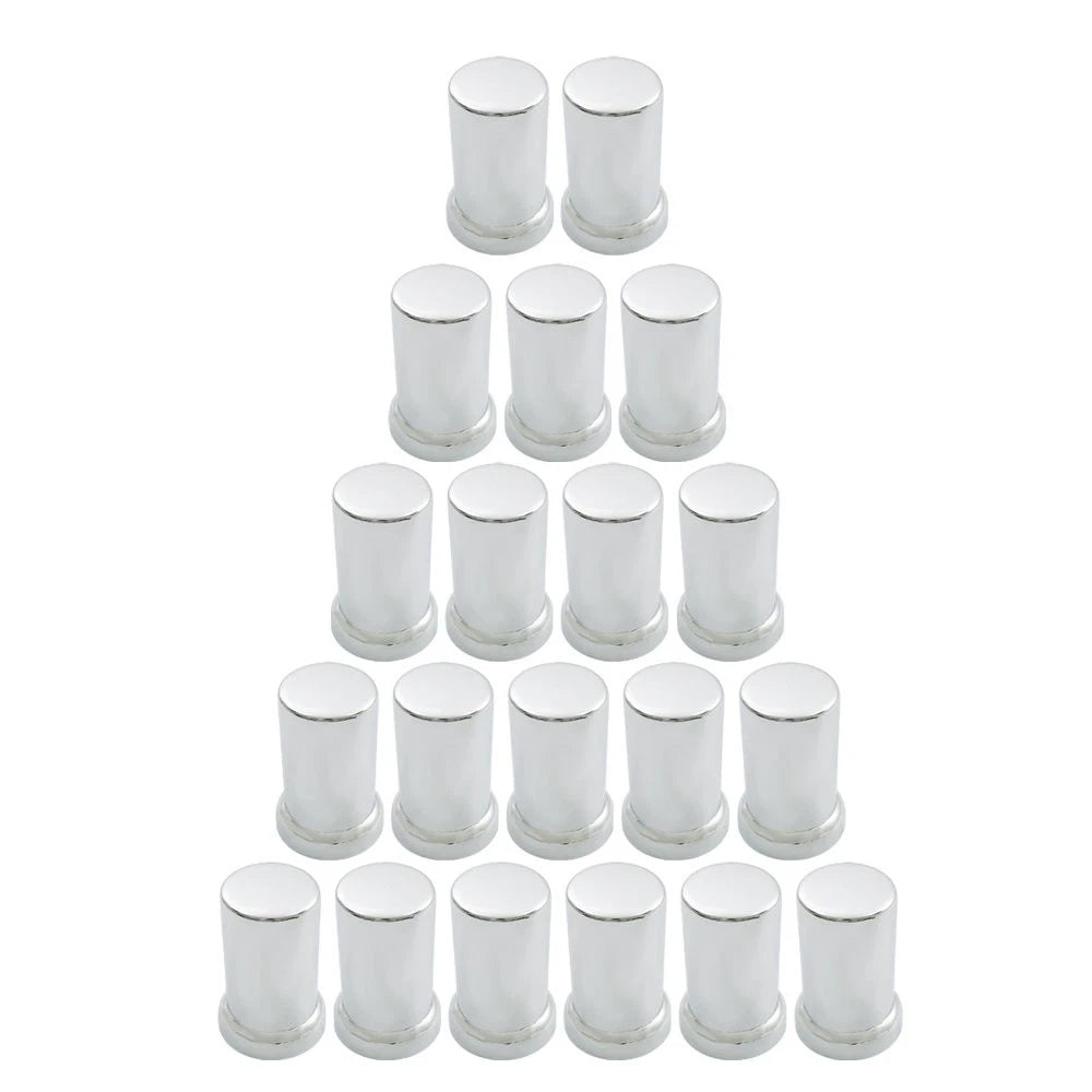 Set of 20 Chrome Lug Nut Caps for Truck (33mm)