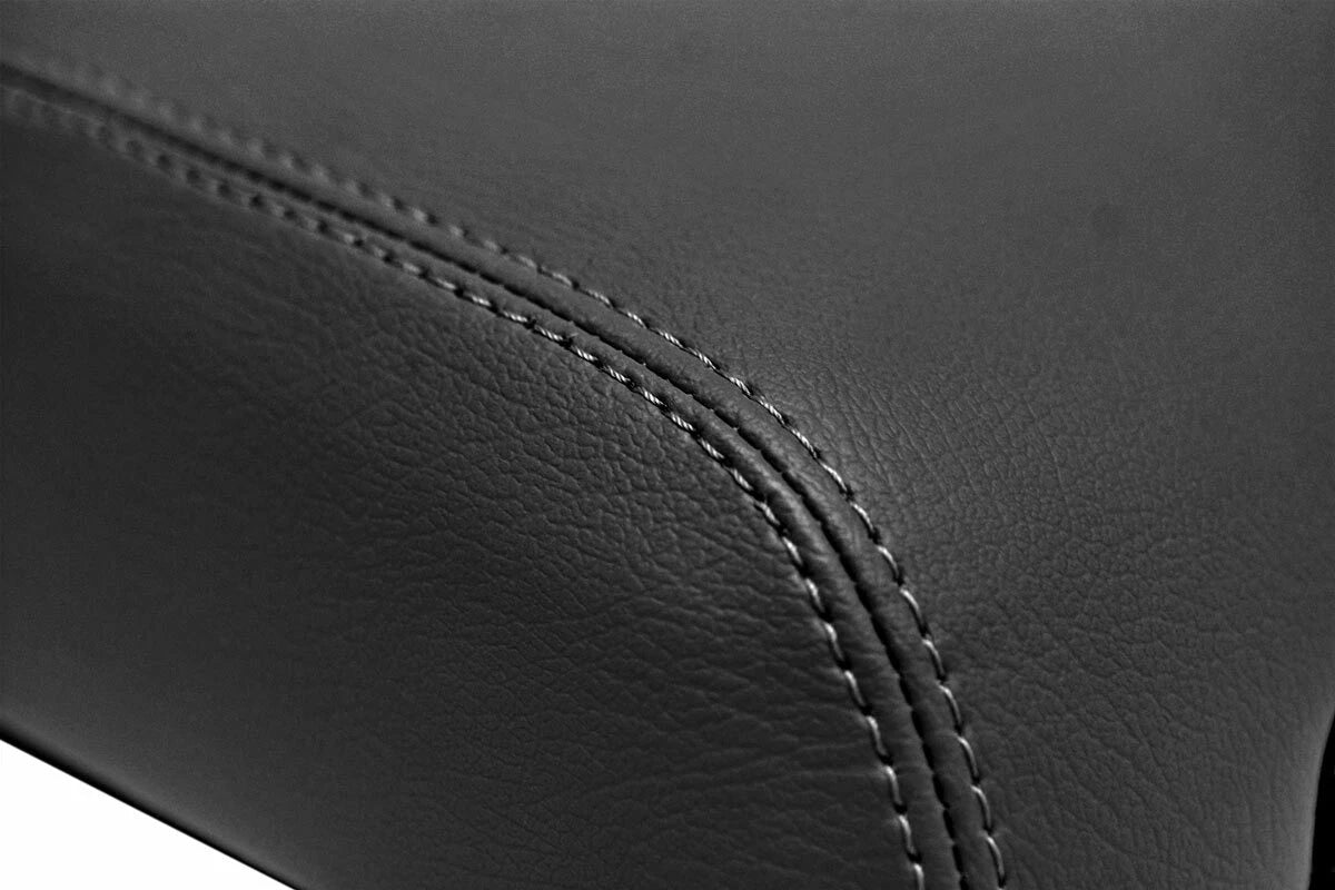 Leather Console Lid Armrest Cover for Mitsubishi Montero (2001–2006) Black