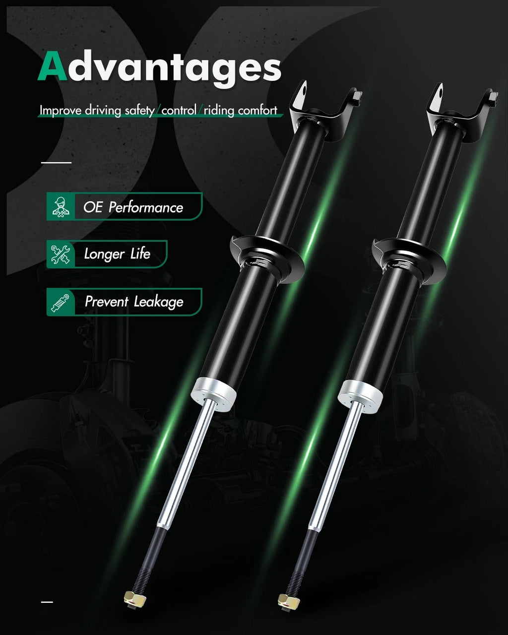 Rear Struts Shocks Absorbers for Honda Prelude (1992–2001)