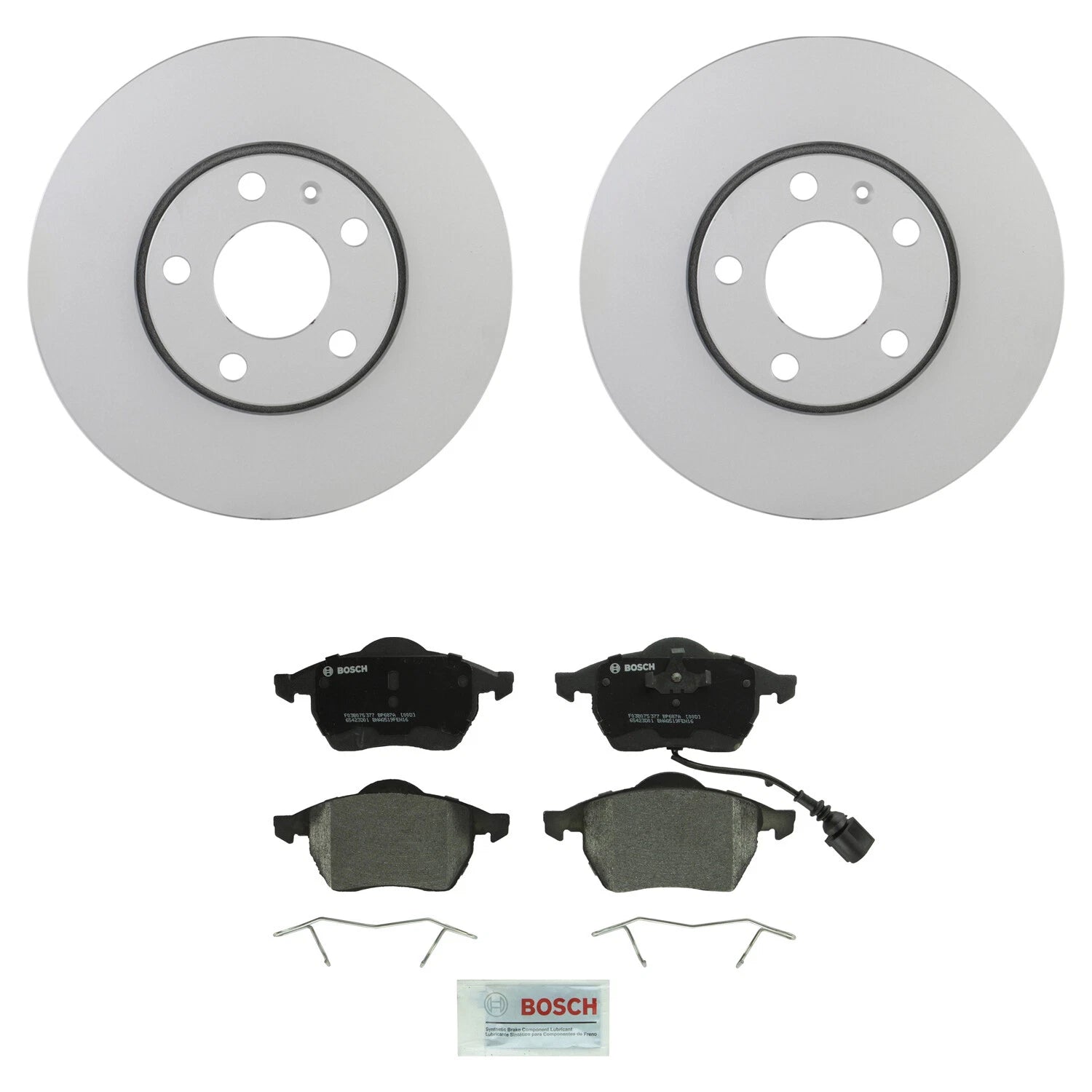 Bosch Quietcast Front Rotors & Disc Brake Pad Kit for Audi A4 A6 Quattro (–)
