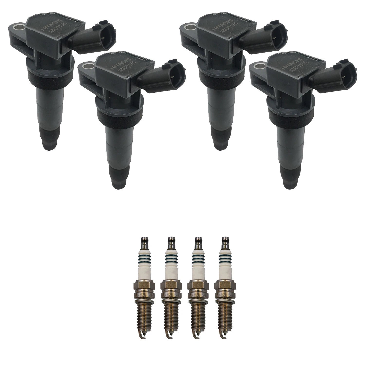 Set of 4 Ignition Coils & Spark Plugs for Kia Optima, Hyundai Sonata (2011–2016)