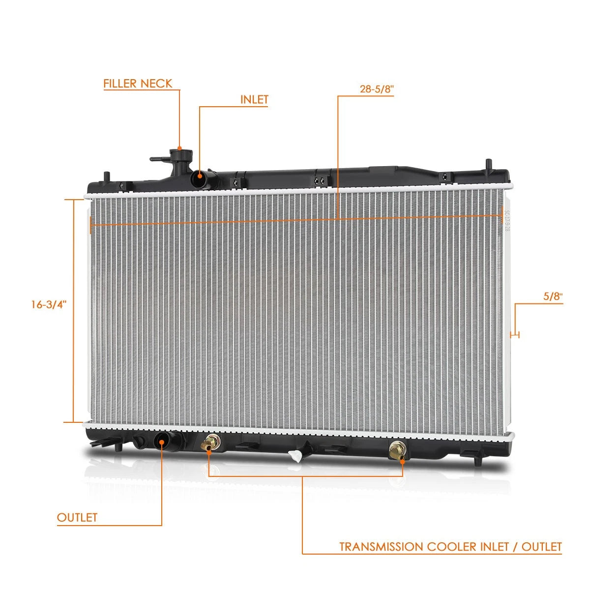 Full Aluminum Core Radiator for Honda CR-V (2010–2011) DPI-13161