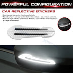 6.1" White Reflective Glow Warning Rearview Mirror Stickers for Cars (Universal)