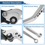 Adjustable Short Brake Clutch Levers for BMW R Nine T (2014–2016) Silver Tone