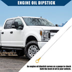 Engine Oil Level Indicator Dipstick for Ford Mustang F-150 (Metal Yellow)