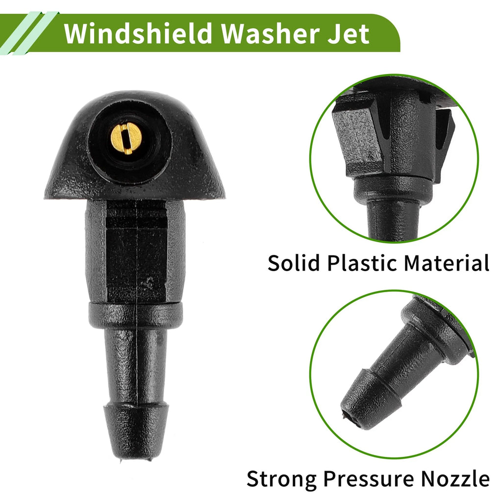 Windshield Washer Nozzle w/ Hose Connector for Honda 
