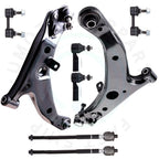 Set of 8 Front Lower Control Arms & Tie Rod Ends for Toyota Corolla (1996–2002)