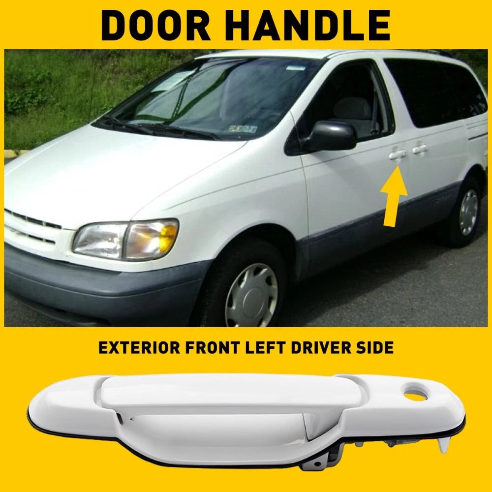 Exterior Door Handle for Toyota Sienna (1998–2003) - White