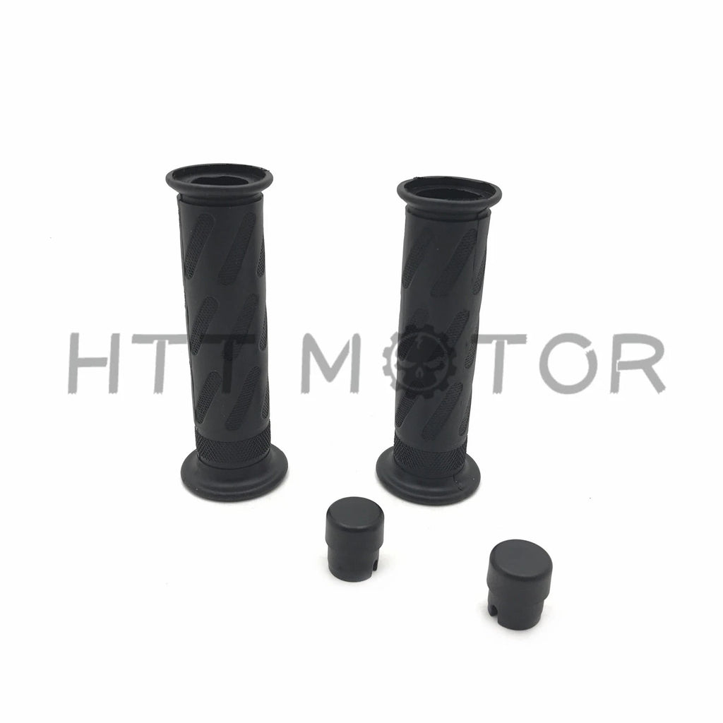 Set of 2 Gel Black Handlebar Grips for Universal (7/8" 22mm, 1" 25mm)