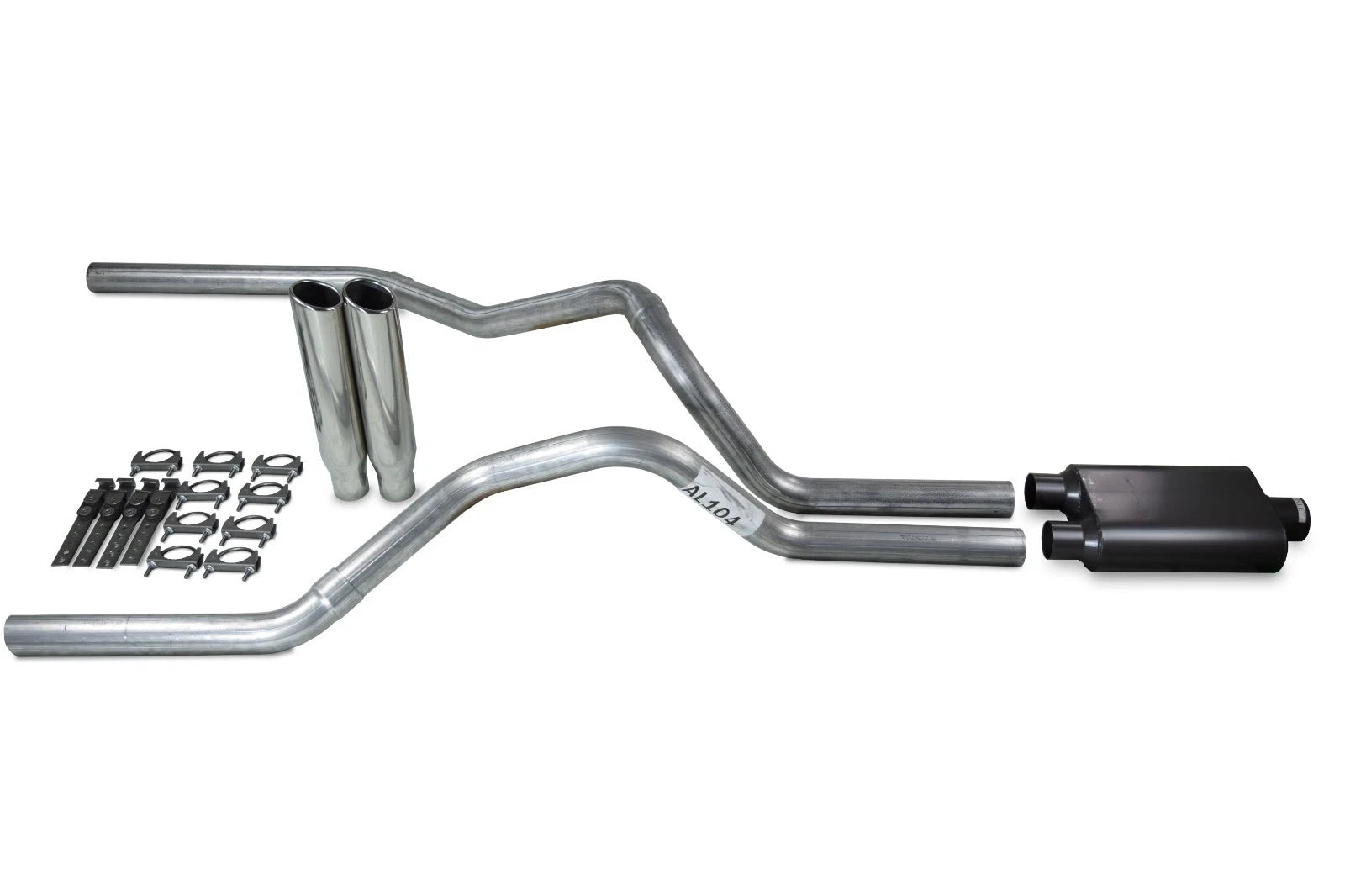 Dual Exhaust Kit for Ford F-150 (1987–1997) 2.5" with Muffler Tips