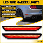 Smoked Lens LED Rear Bumper Side Marker Lights for Ford Mustang (2015–2022)