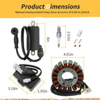 Generator Stator & Ignition Coil w/ CDI for Kawasaki Bayou 300 (1988–2004)