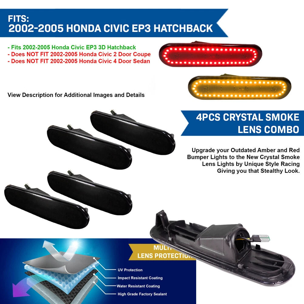 LED Side Marker Lamps for Honda Civic Si EP3 (2002–2005)