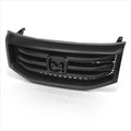 Front Upper Grille Assembly for Honda Pilot (2012–2015) w/Badge Slot, Black Moulding