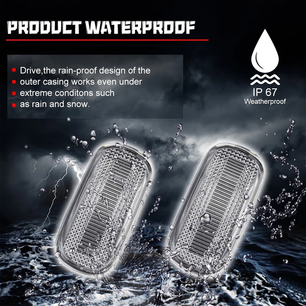 2X Euro Spec Clear Front Side Marker Lights for Honda Acura RSX Integra Civic (2002–2006)
