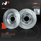 Front Drilled Rotors & Ceramic Brake Pads for Dodge Stratus (2001–2006)