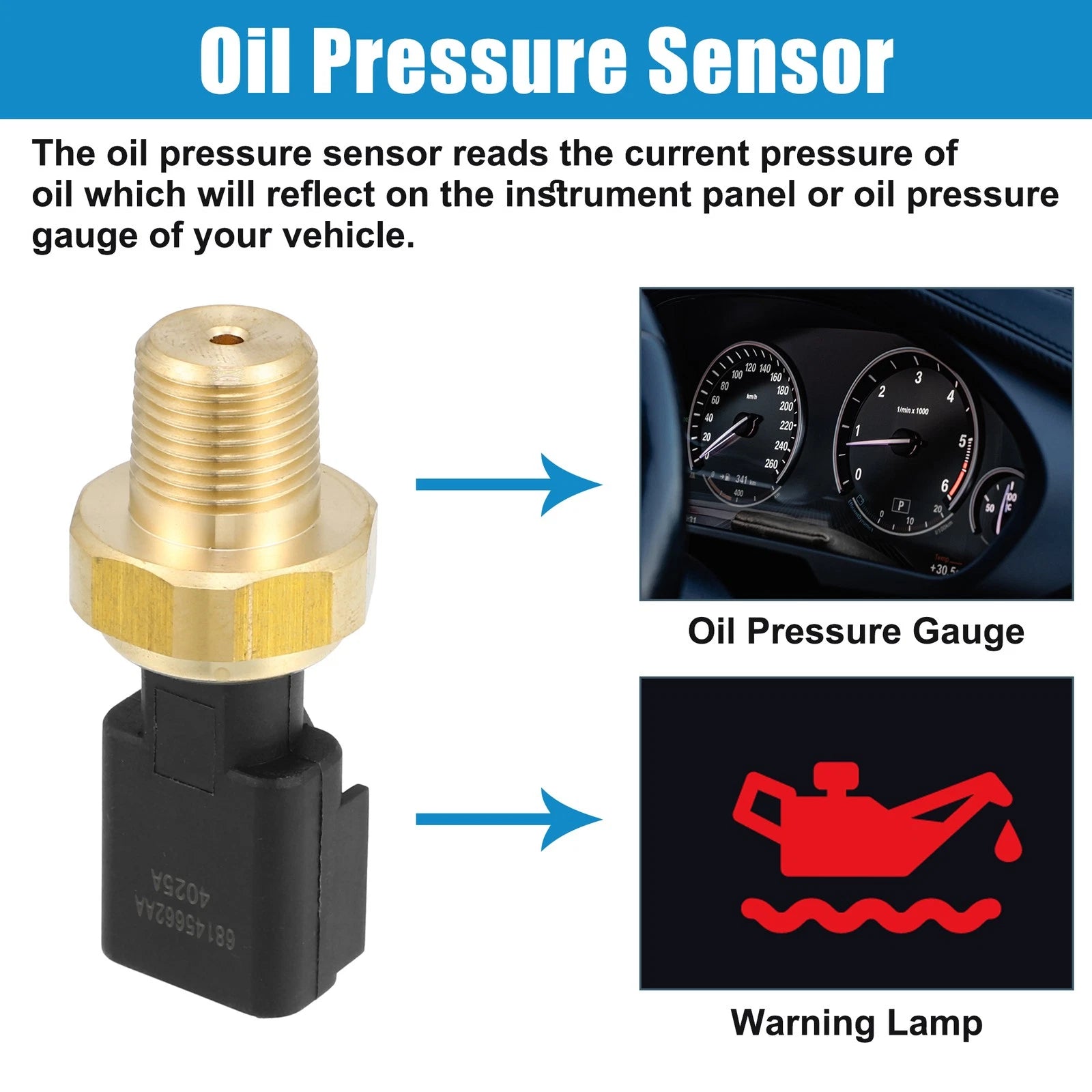 Oil Pressure Sensor for Dodge Dart 2.0L 2.4L (68145662AB 68145662AA)
