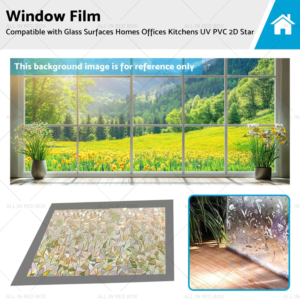 Rainbow Reflective Window Film Static Clings for Universal Fit