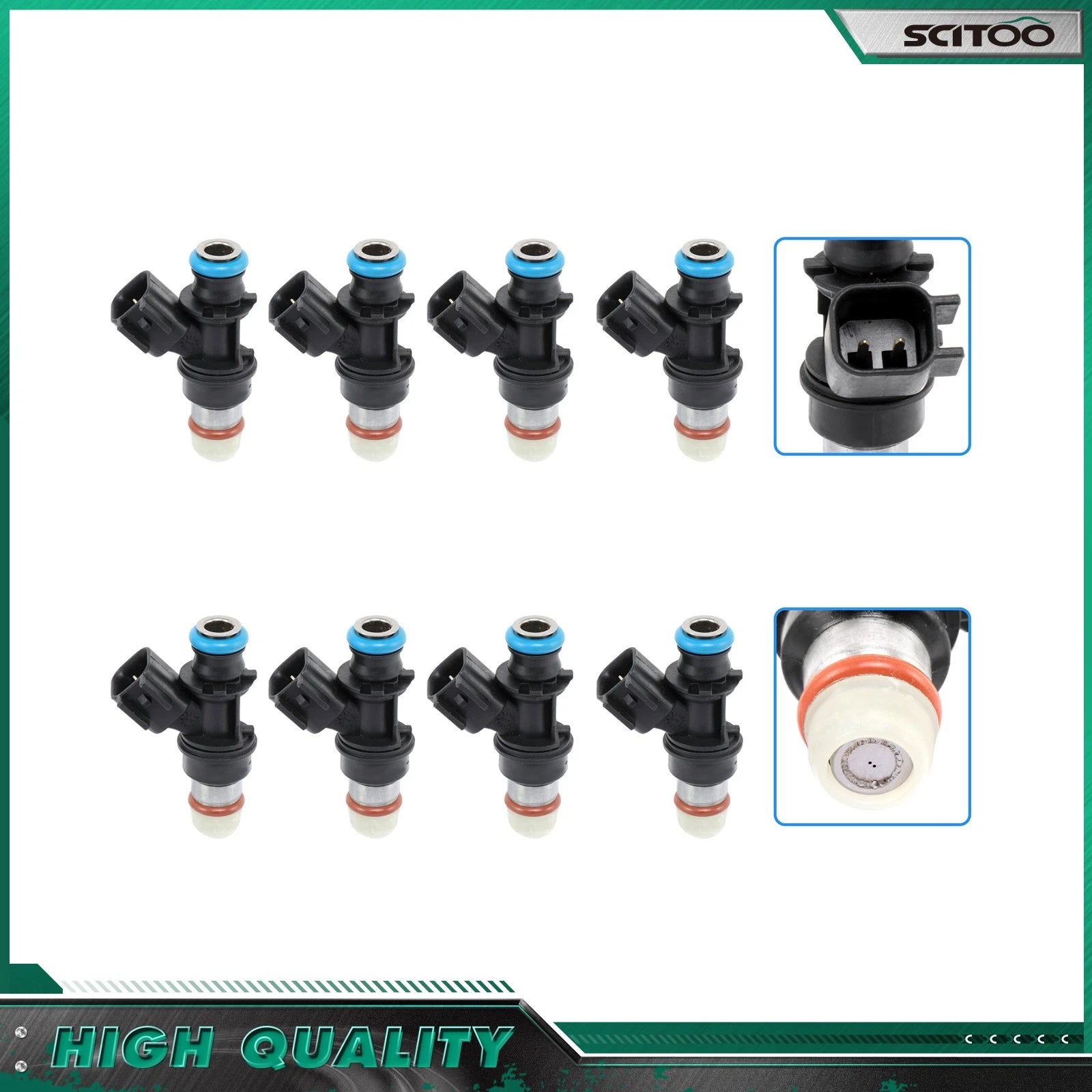 8pcs Fuel Injectors for Chevy Silverado 1500 GMC Sierra 1500 (2007–2009)