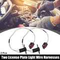 2X License Plate Light Wire Harnesses for Dodge 1500 (1994–2001) Plastic Black
