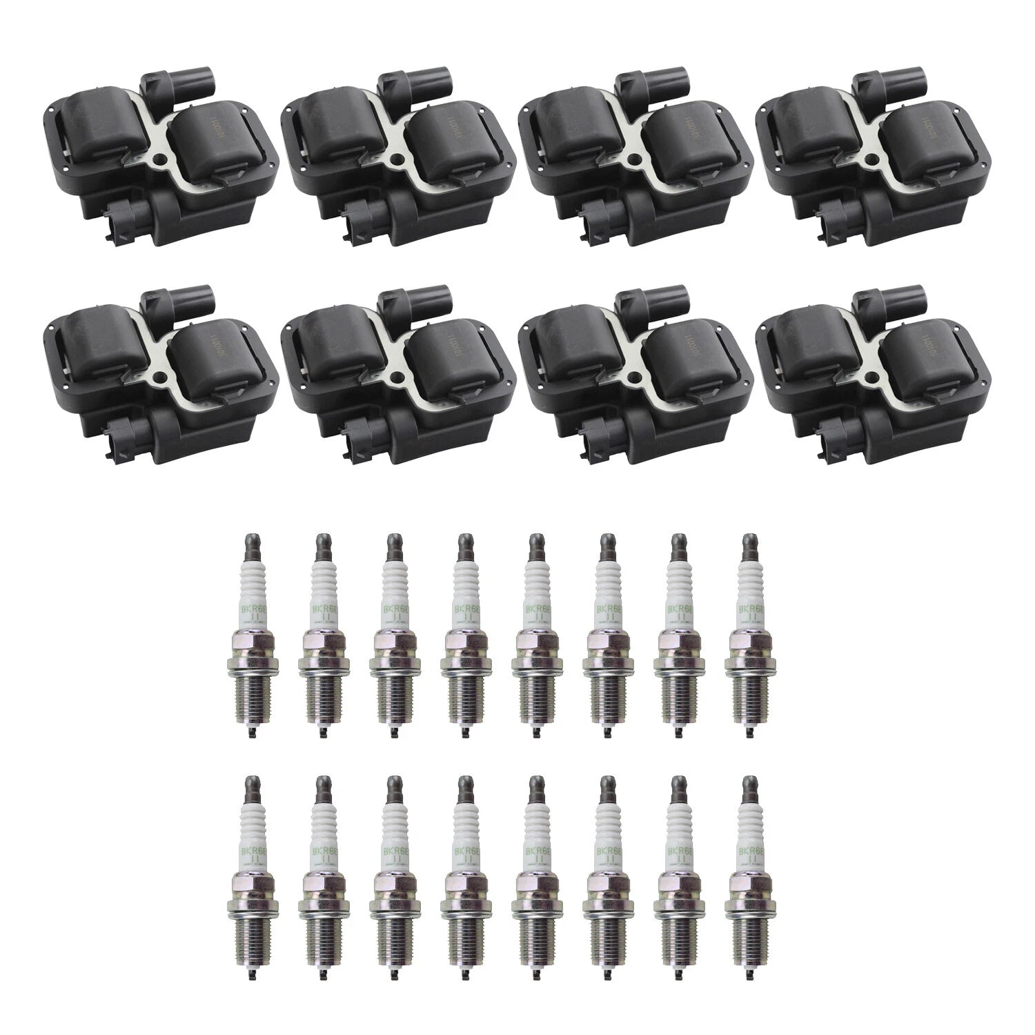 Set of 8 Ignition Coils & 16 NGK Spark Plugs for Mercedes CLK55 AMG (2000–2006)