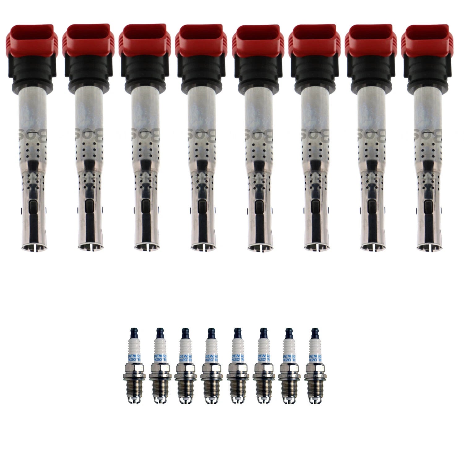 Set of 8 Ignition Coils & Spark Plugs for Audi R8 S5 V8 (2007–2019)