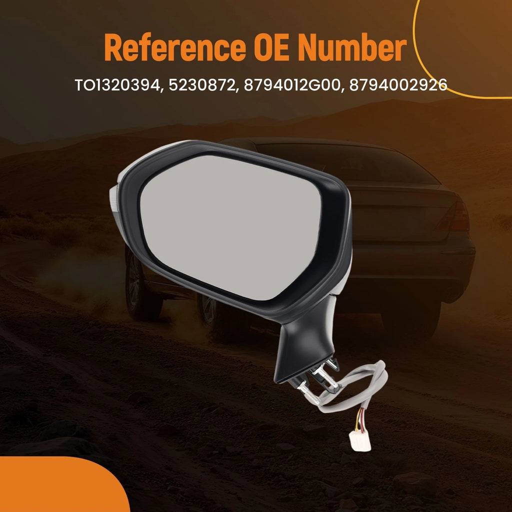 Driver Mirror for Toyota Corolla SE Hatchback (2019–2024) Heated Power Signal