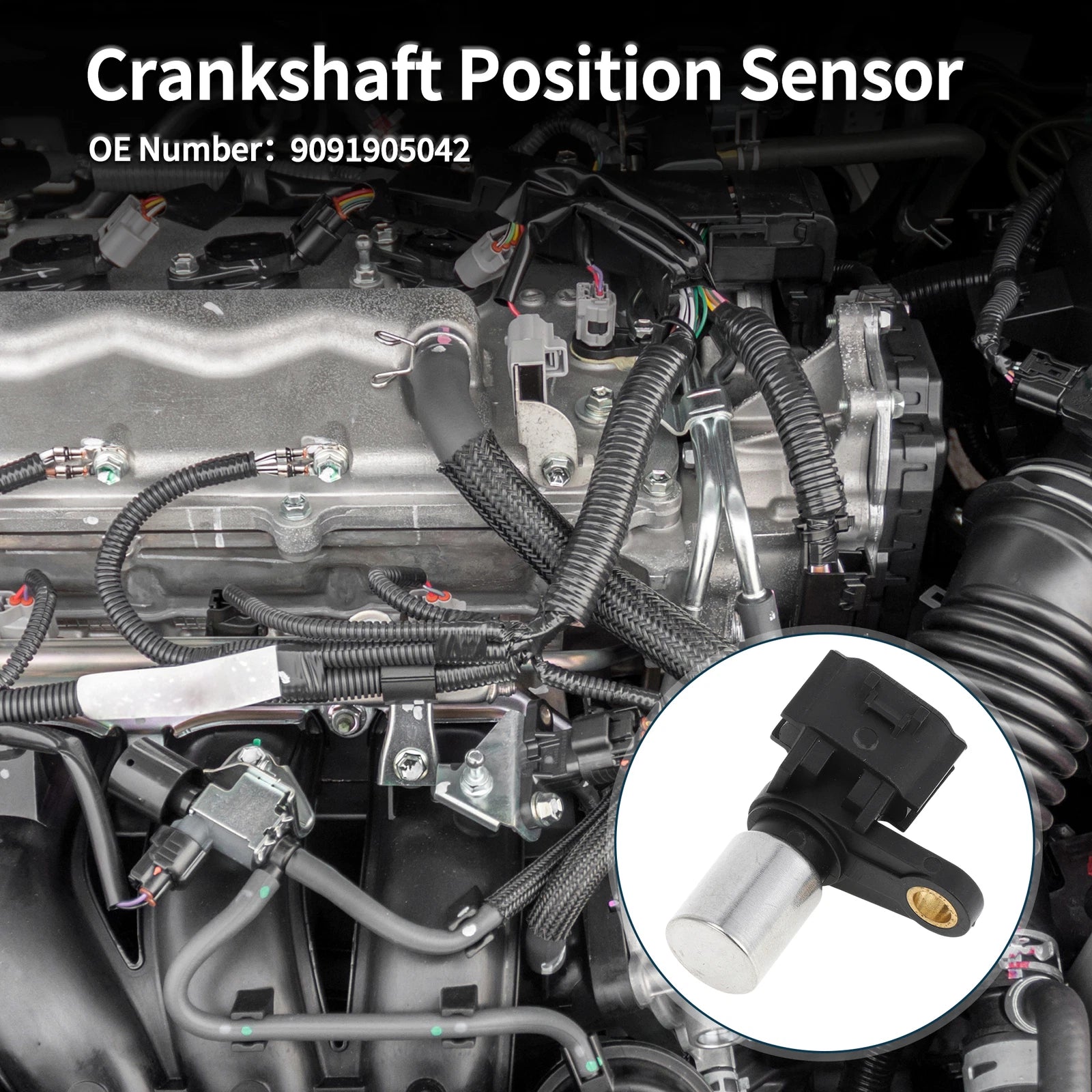 Crankshaft Position Sensor for Toyota Avensis 2.0D-4D (2003–2008) No. 9091905042