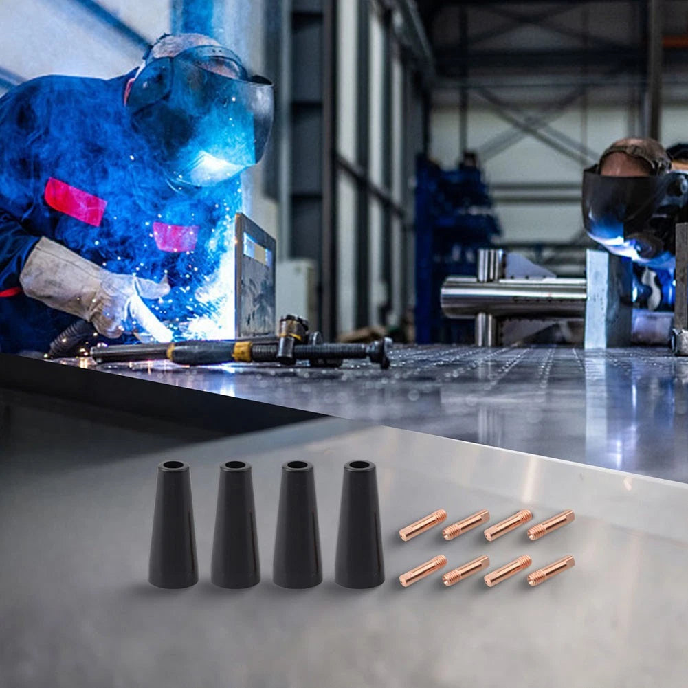 12PCS Gasless Flux Core Nozzle Tips for MIG Welding 0.6-1.2mm 14AK