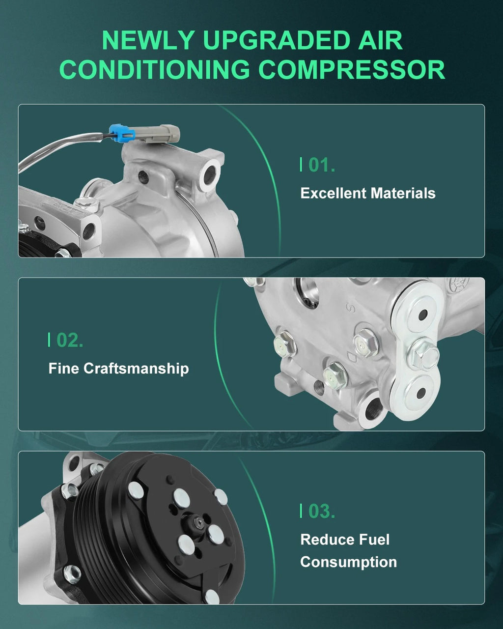 A/C Compressor for Chevy GMC Trucks (1996–2000) 1136519