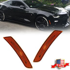 2X Amber Lens Front Side Marker Lights for Chevy Camaro (2016–2024)