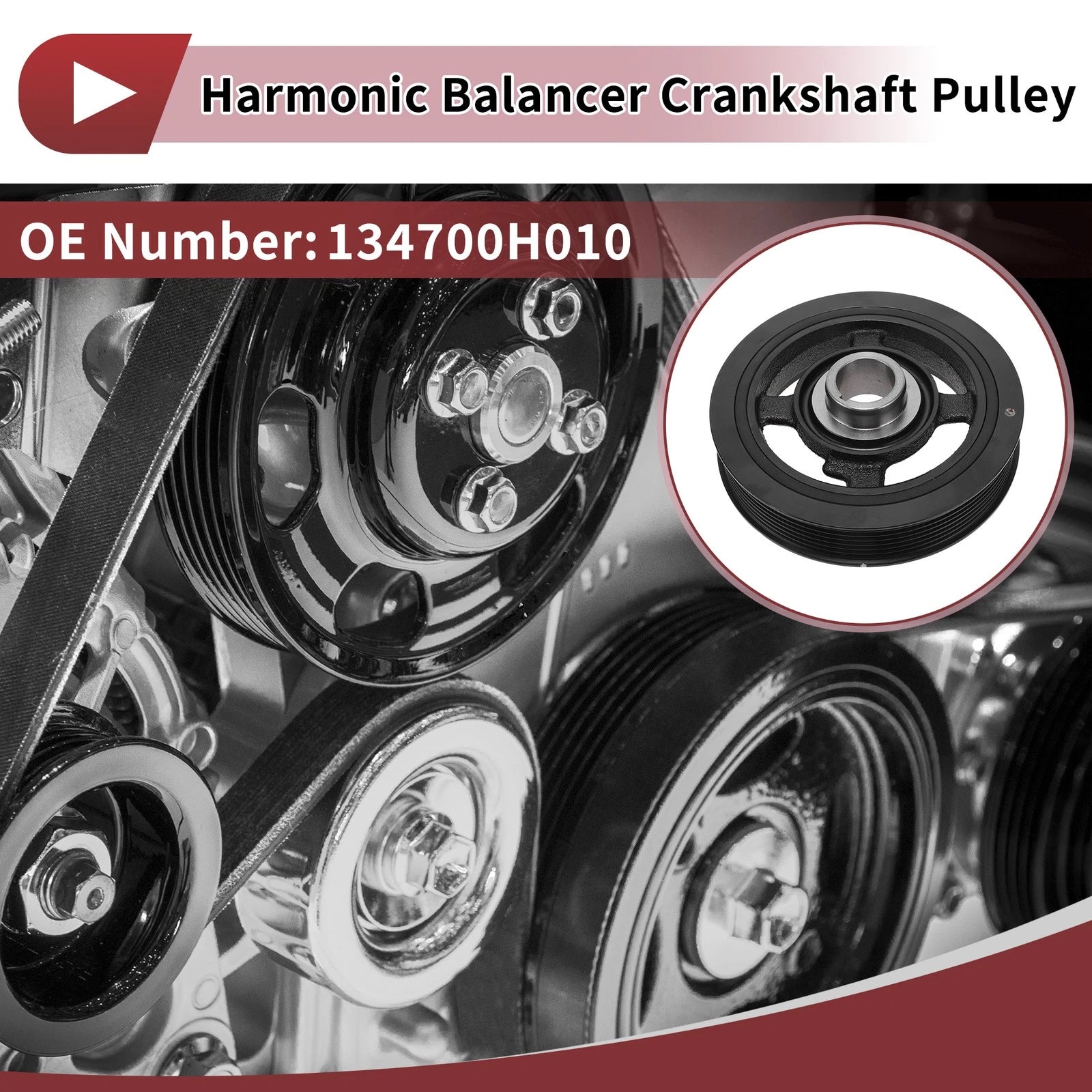 Harmonic Balancer Crankshaft Pulley for Toyota RAV4 (No. 134700H010)