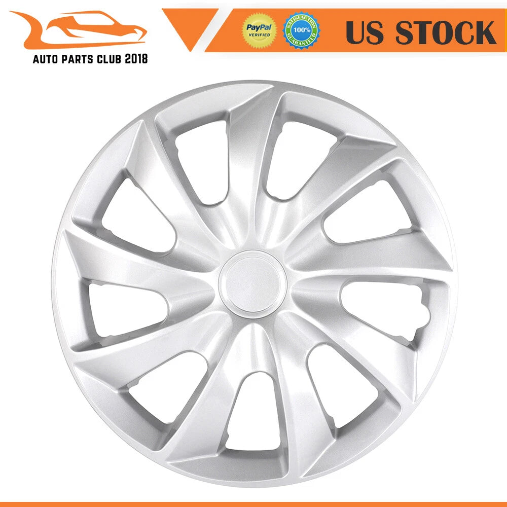 Set of 4 Snap On Full Hub Caps for Toyota Camry Corolla (2004–2006)