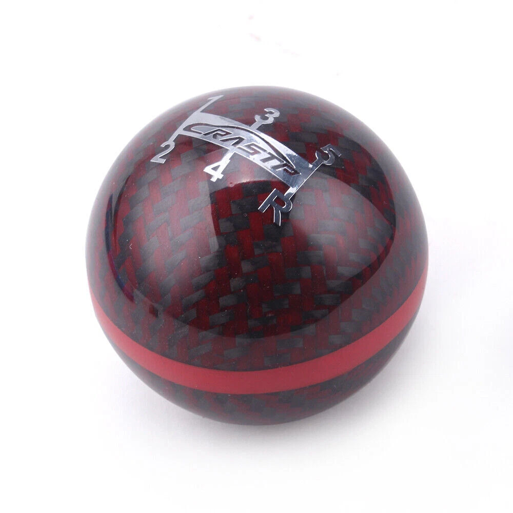 5 Speed Carbon Fiber Racing Gear Shift Knob for Universal Fit (MT)
