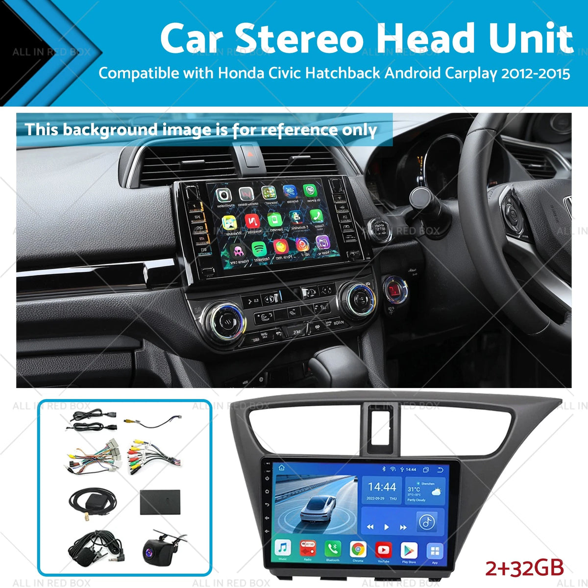 Car Stereo Android Carplay GPS Radio Head Unit for Honda Civic (2012–2015)