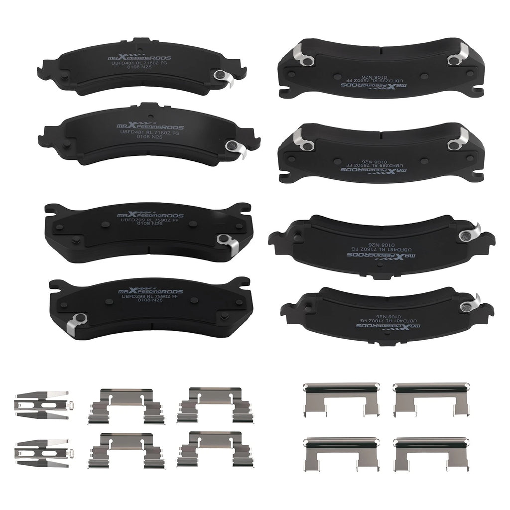 8pcs Ceramic Brake Pads Set for Cadillac Escalade EXT (2002–2006) D834