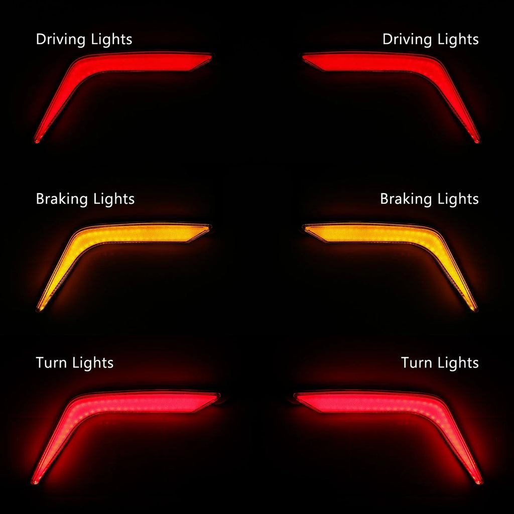 Rear Saddlebag Turn Brake Lights Accents for Honda Goldwing GL1800 (2018-2025)