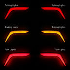 Rear Saddlebag Turn Brake Lights Accents for Honda Goldwing GL1800 (2018-2025)