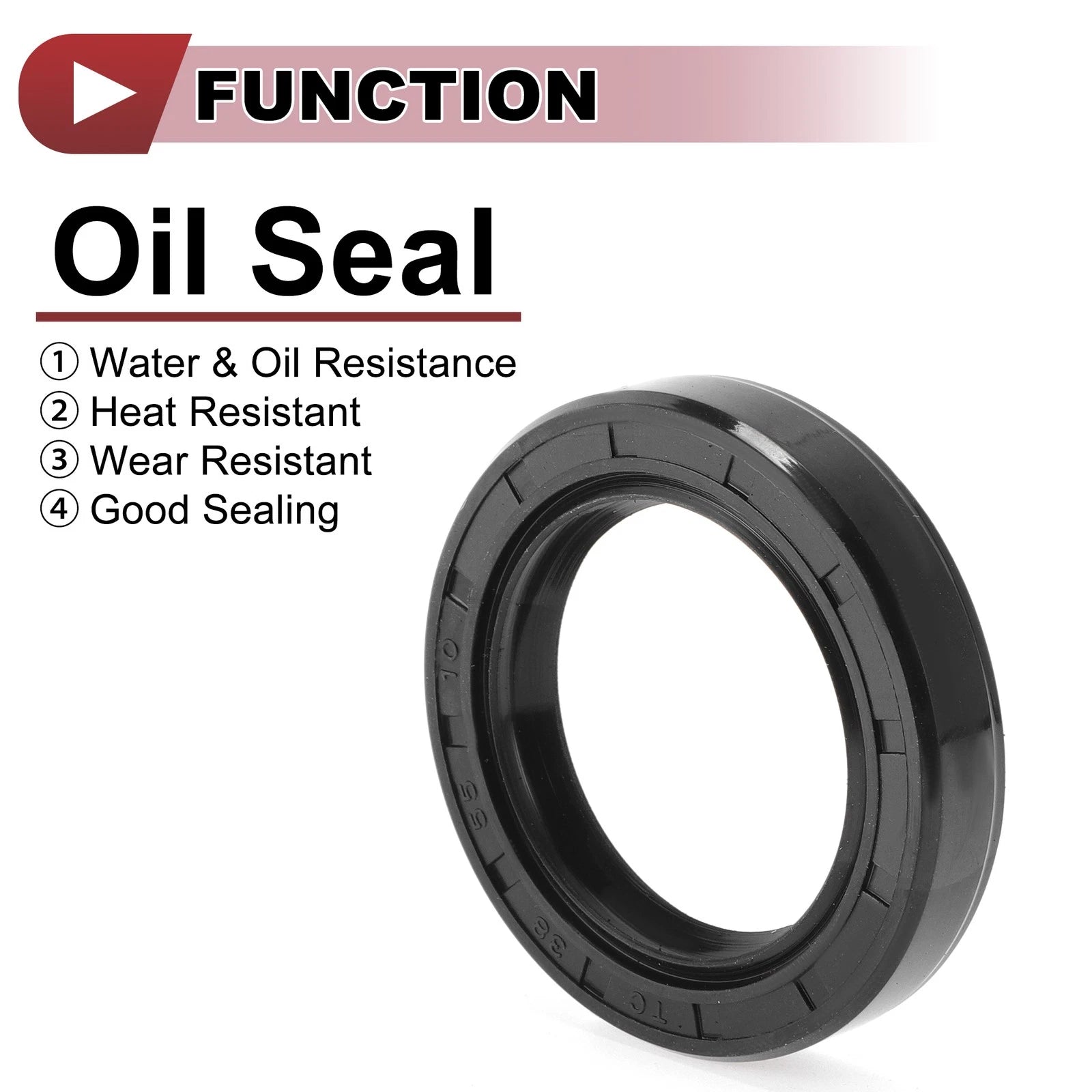 Set of 5 Rotary Shaft Oil Seals 38x55x10mm Nitrile Rubber 672668828809